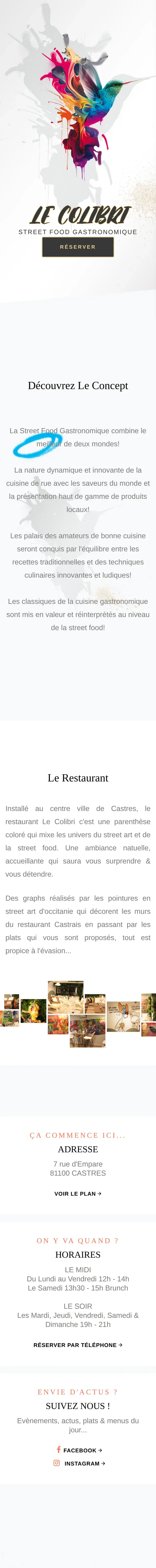Le site du Colibri affiché sur un téléphone.