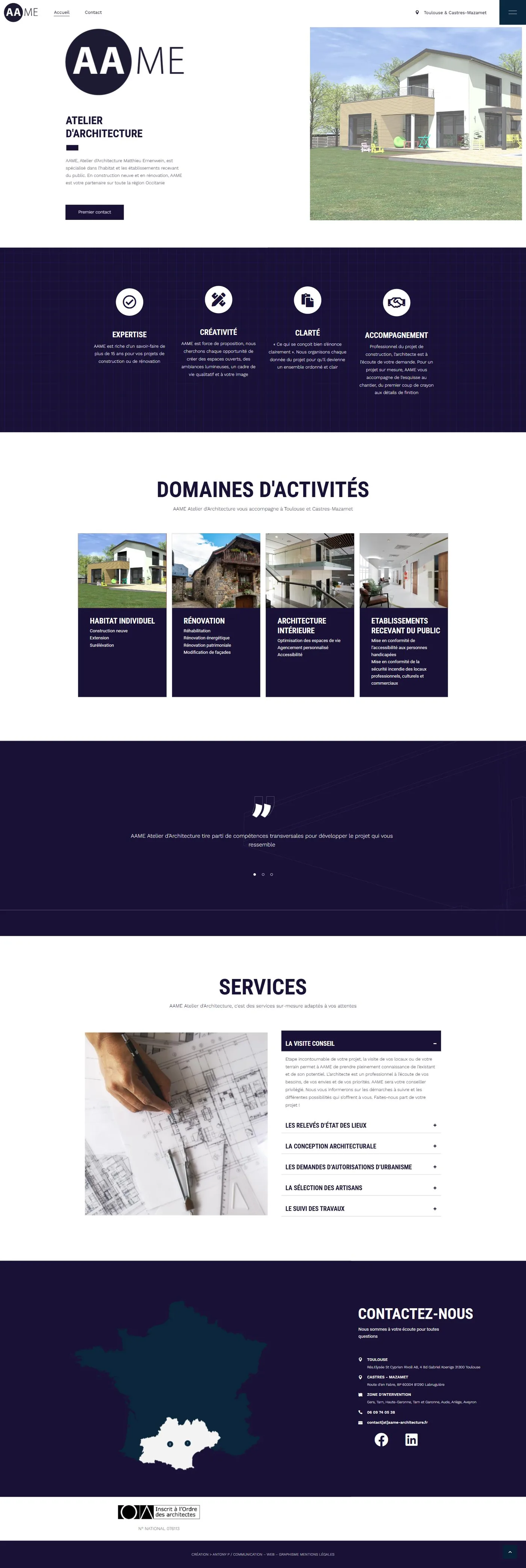 AAME Architecture : le site