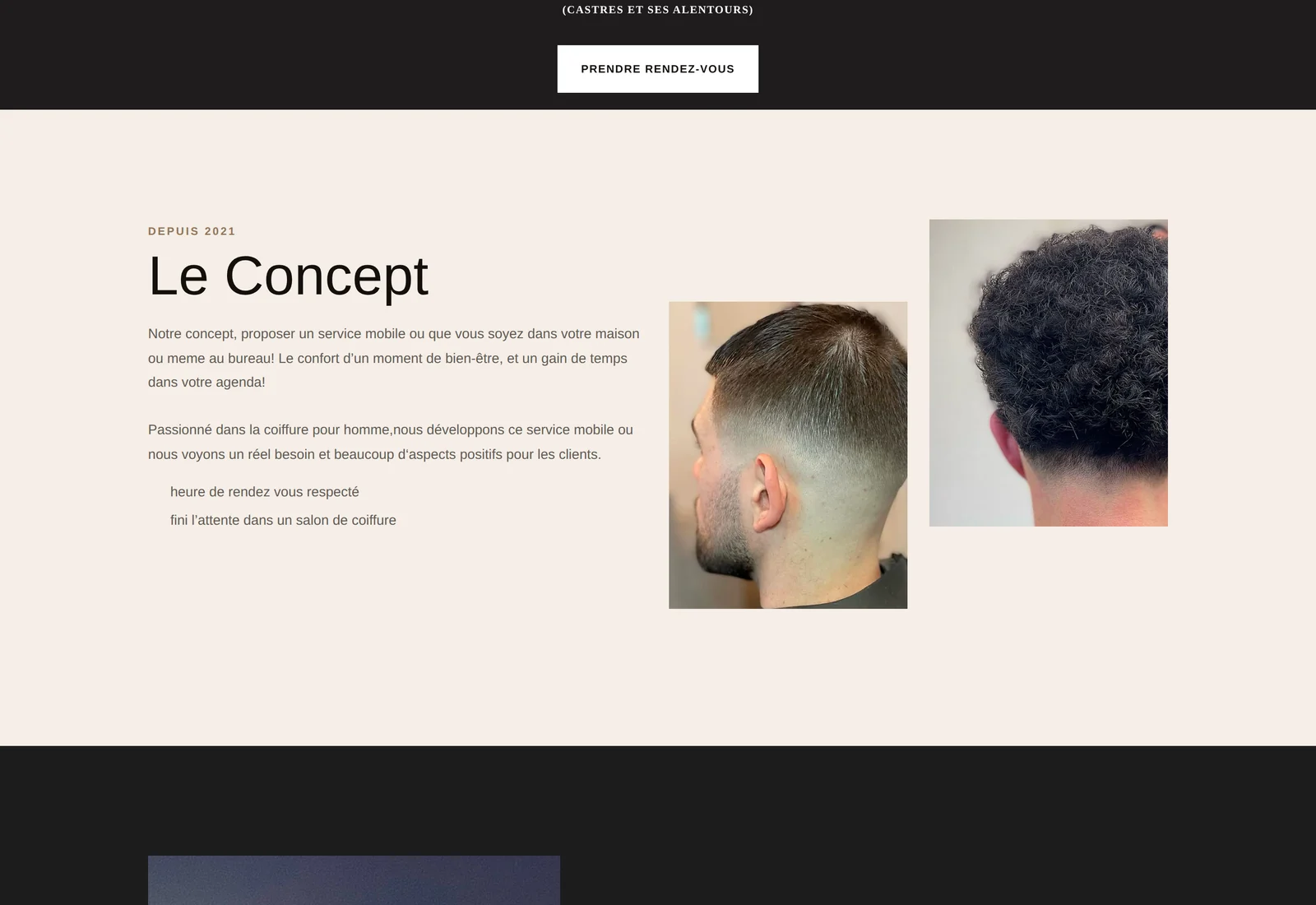 Anthony Modolo : la section « Le Concept » du site