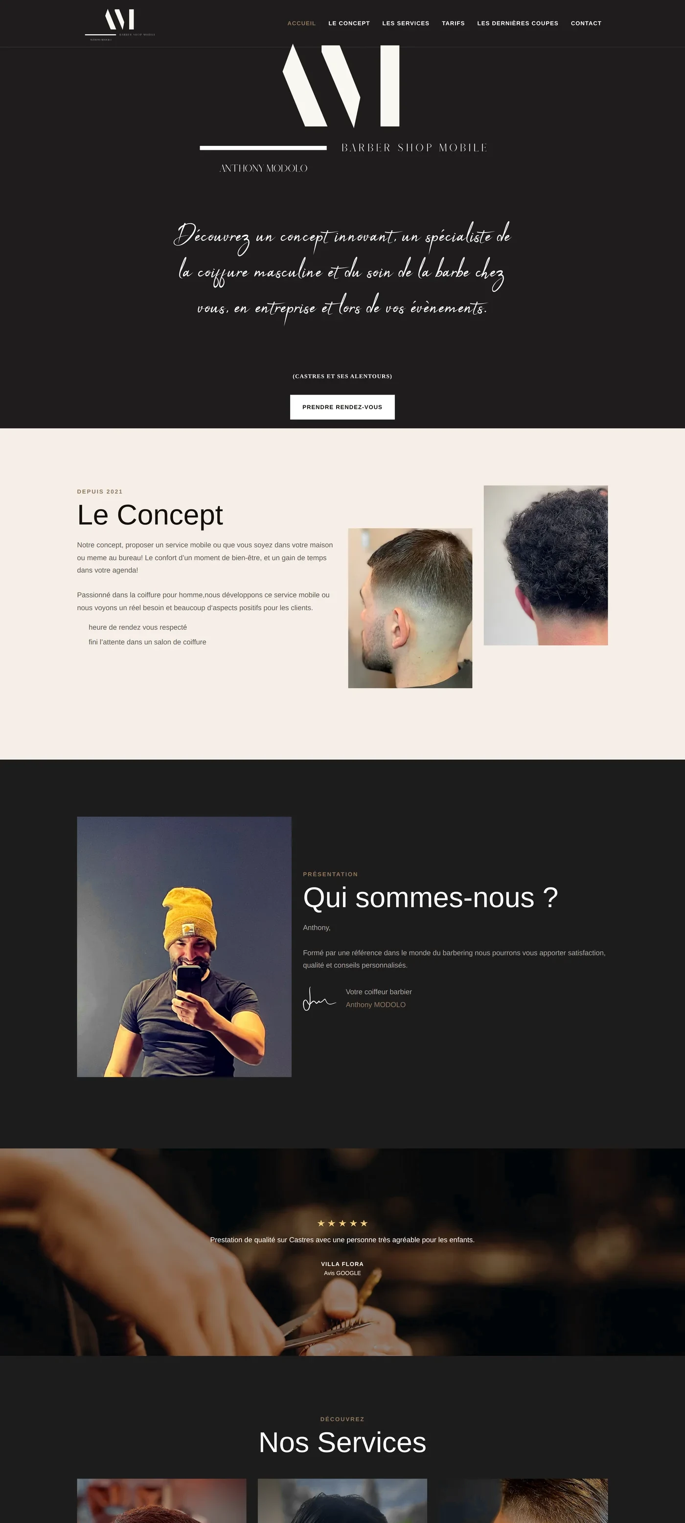 Le site Anthony Modolo, vue bureau