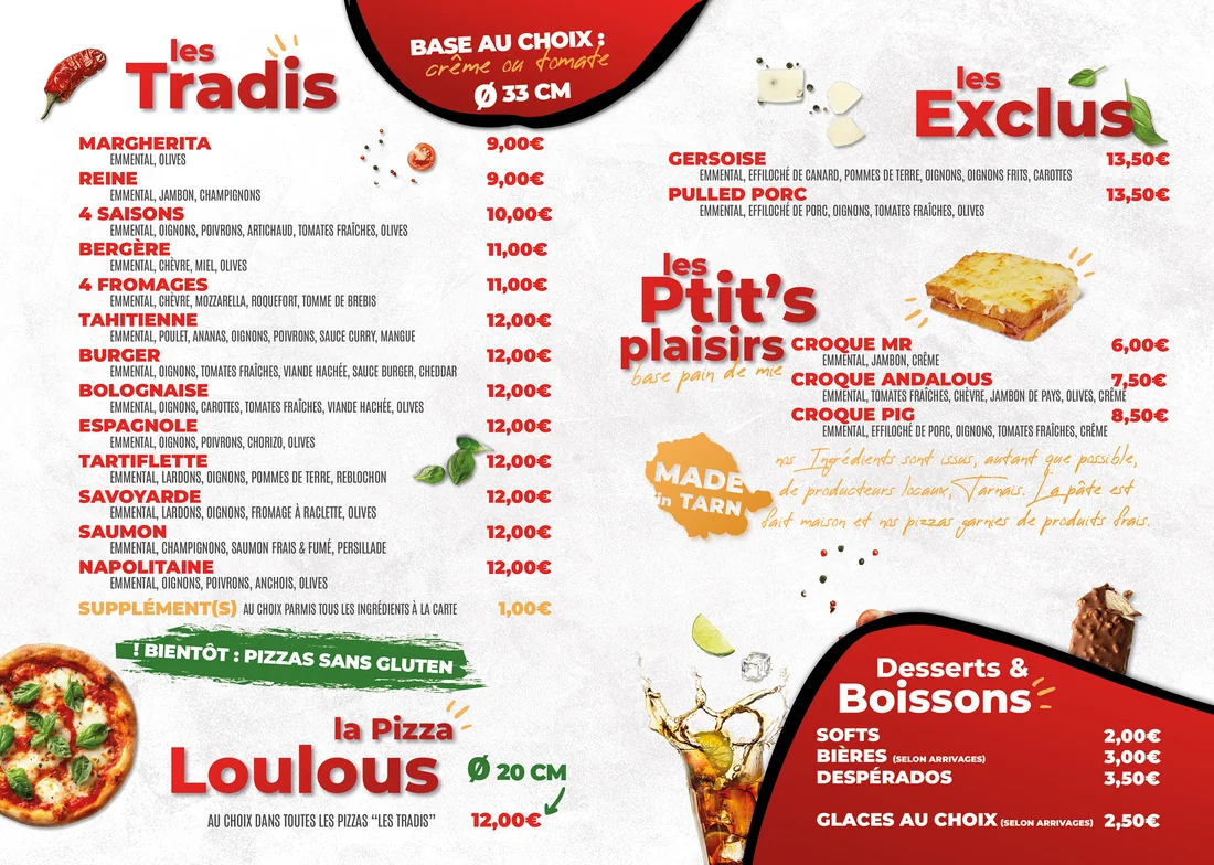 Food'Lélex : carte-menu, intérieur