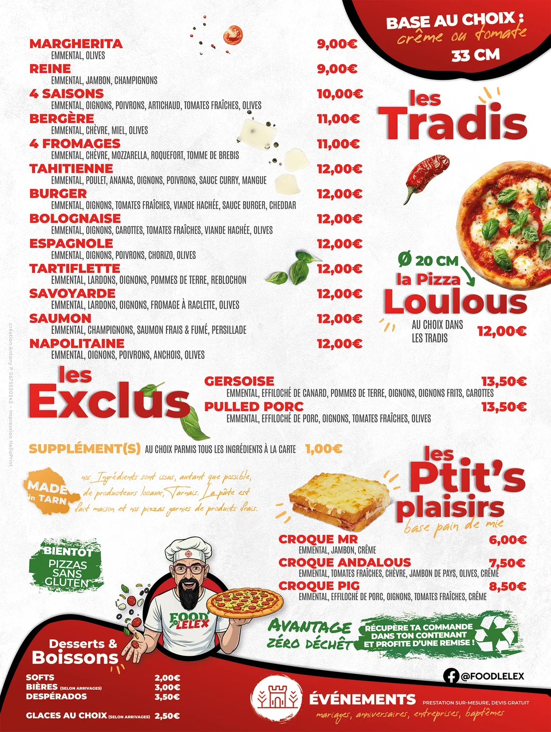 Food'Lélex : plaque menu