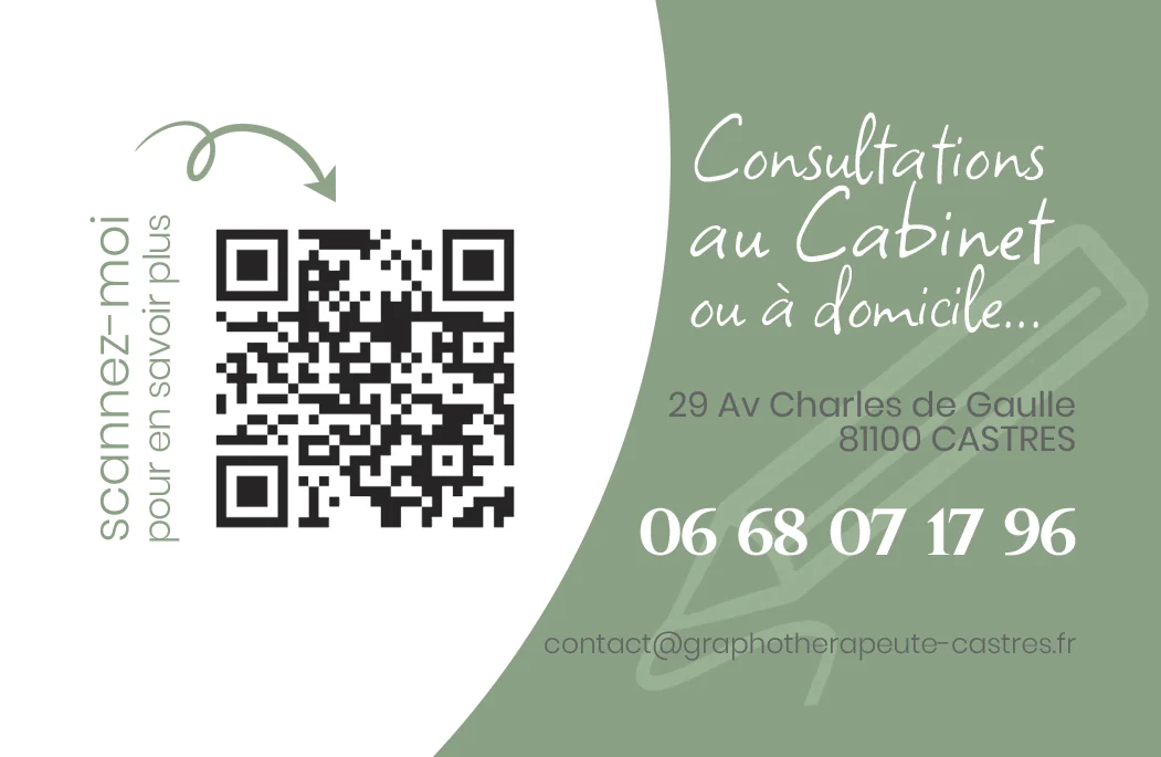 Nathalie Boudène : carte de visite, verso