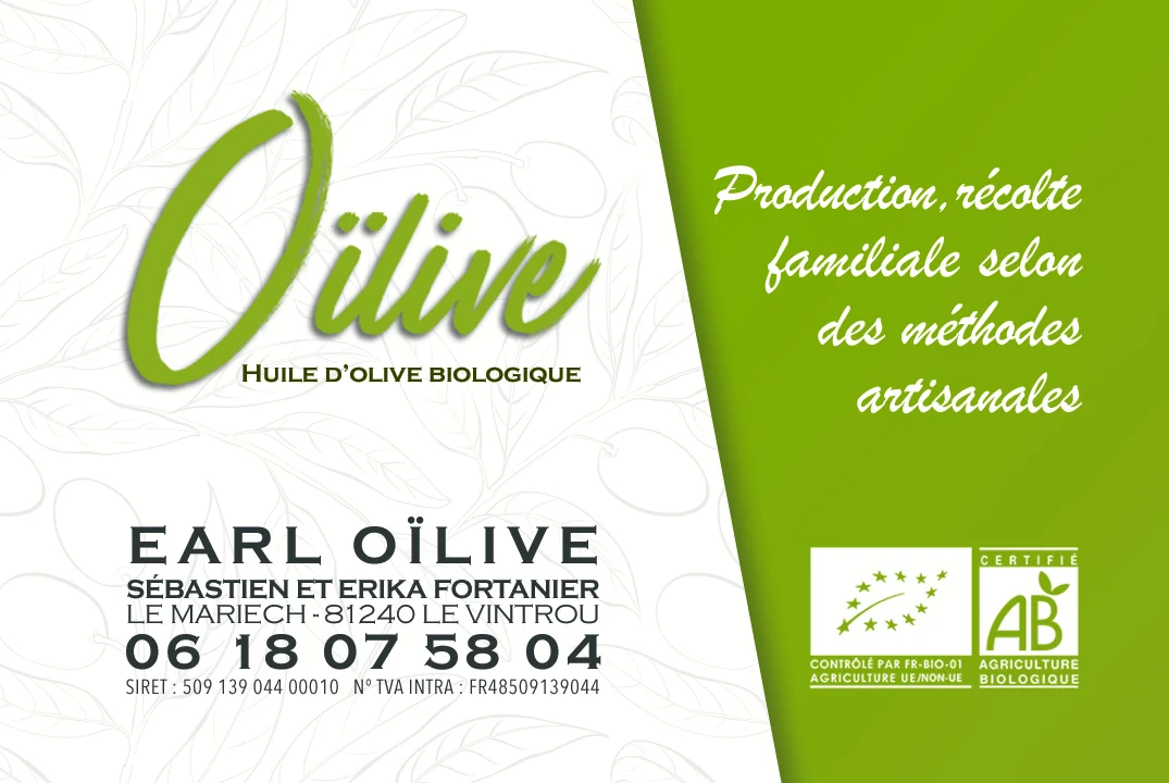 Oïlive : carte de visite, verso