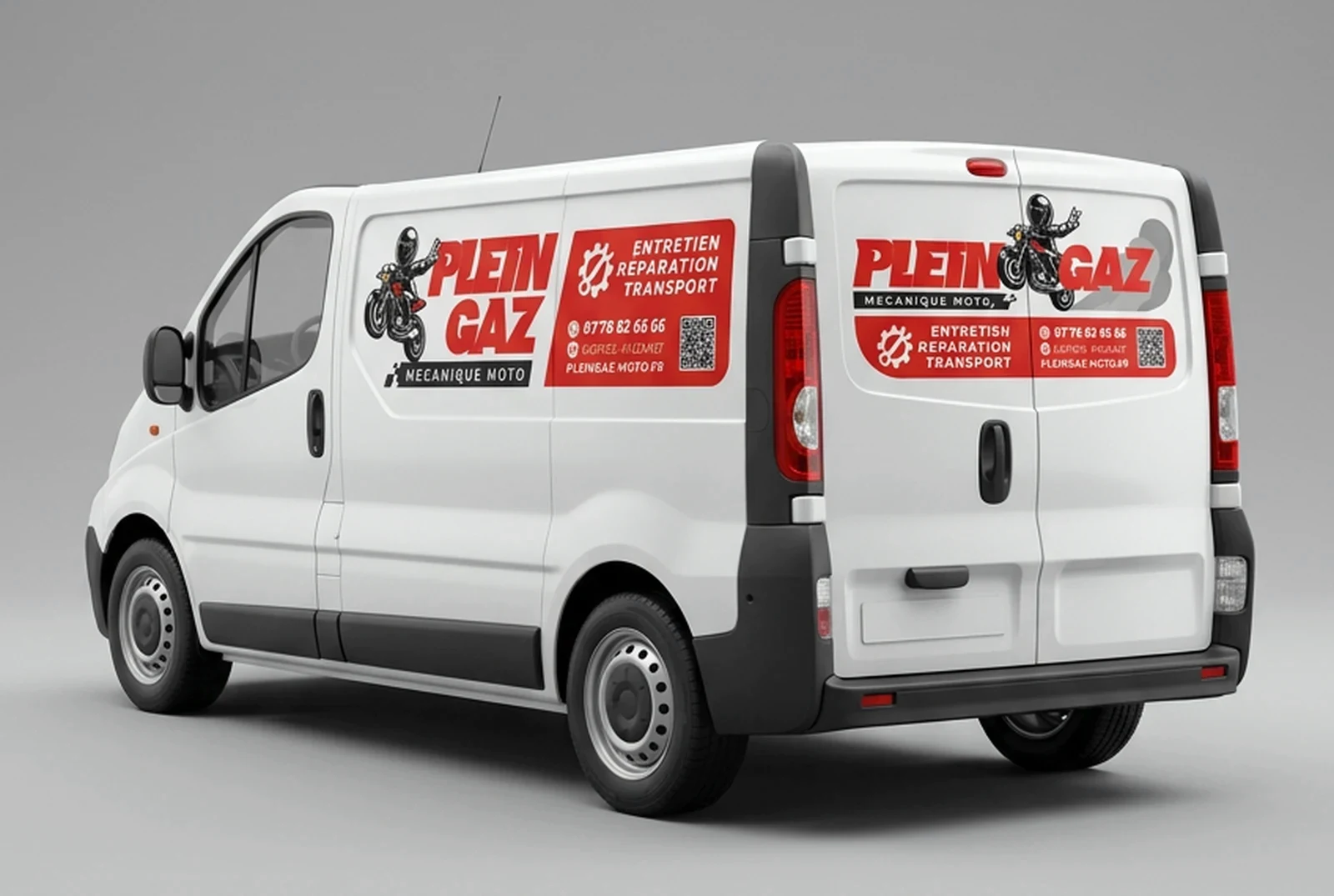Le covering Plein Gaz sur le Renault Trafic de l’atelier