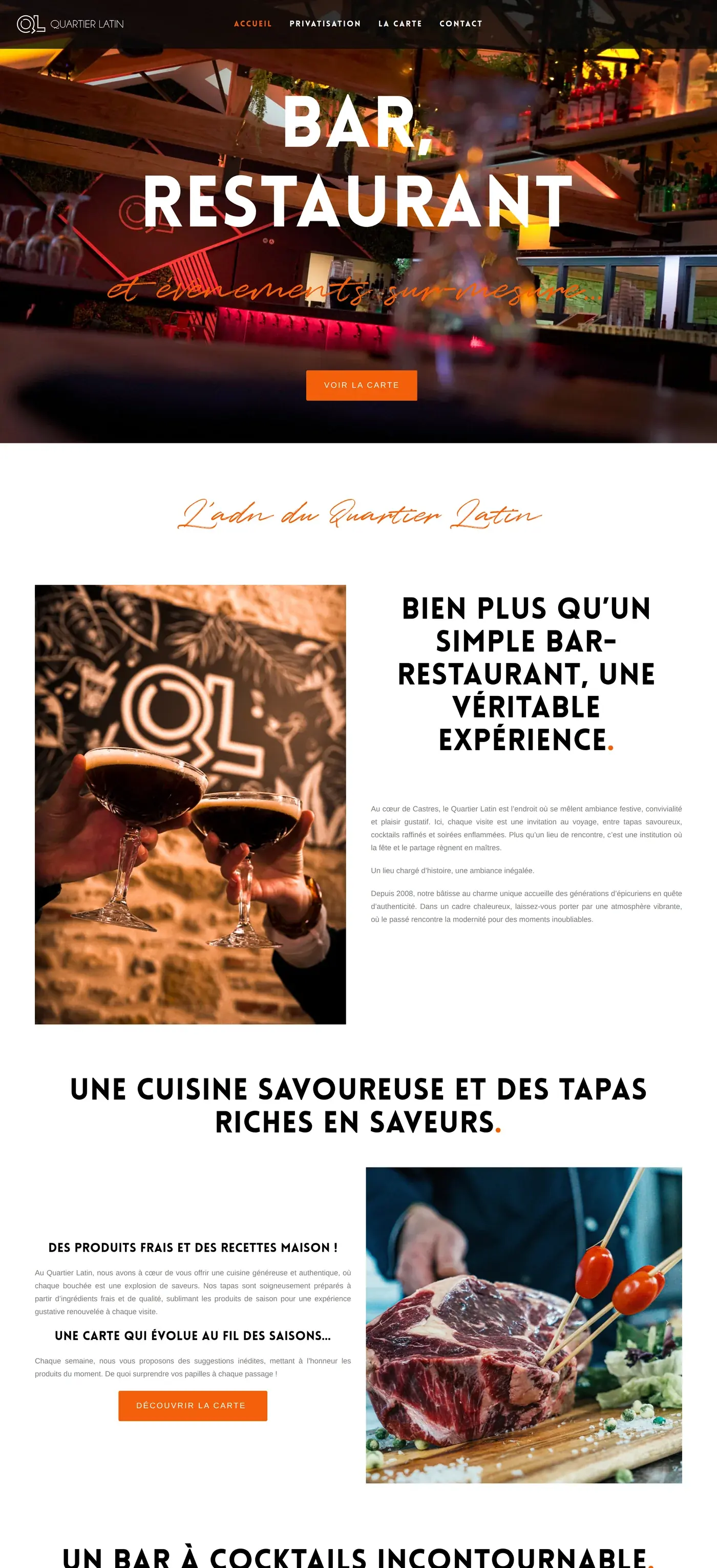 La page d’accueil du Quartier Latin