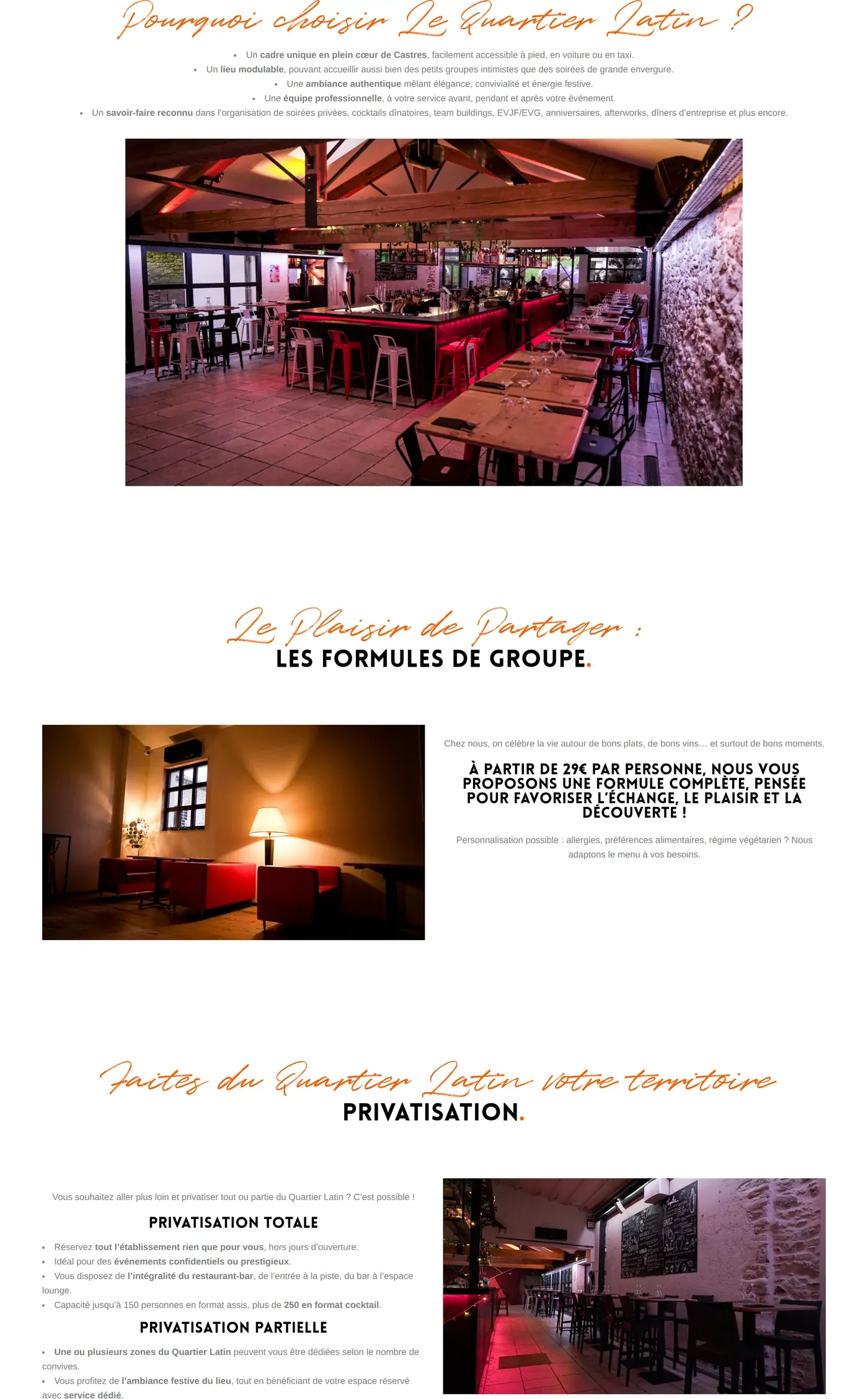 La page privatisation du Quartier Latin